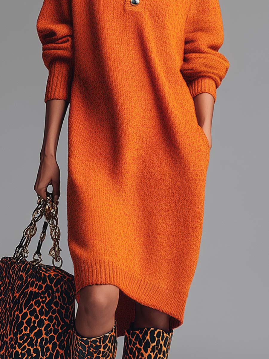 P|H - Knit Button Dress Lucy