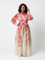 P|H - Sheer Floral Long Maxi Dress Cressida
