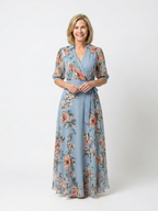 P|H - Floral V-Neck Maxi Wrap Dress Charlotte