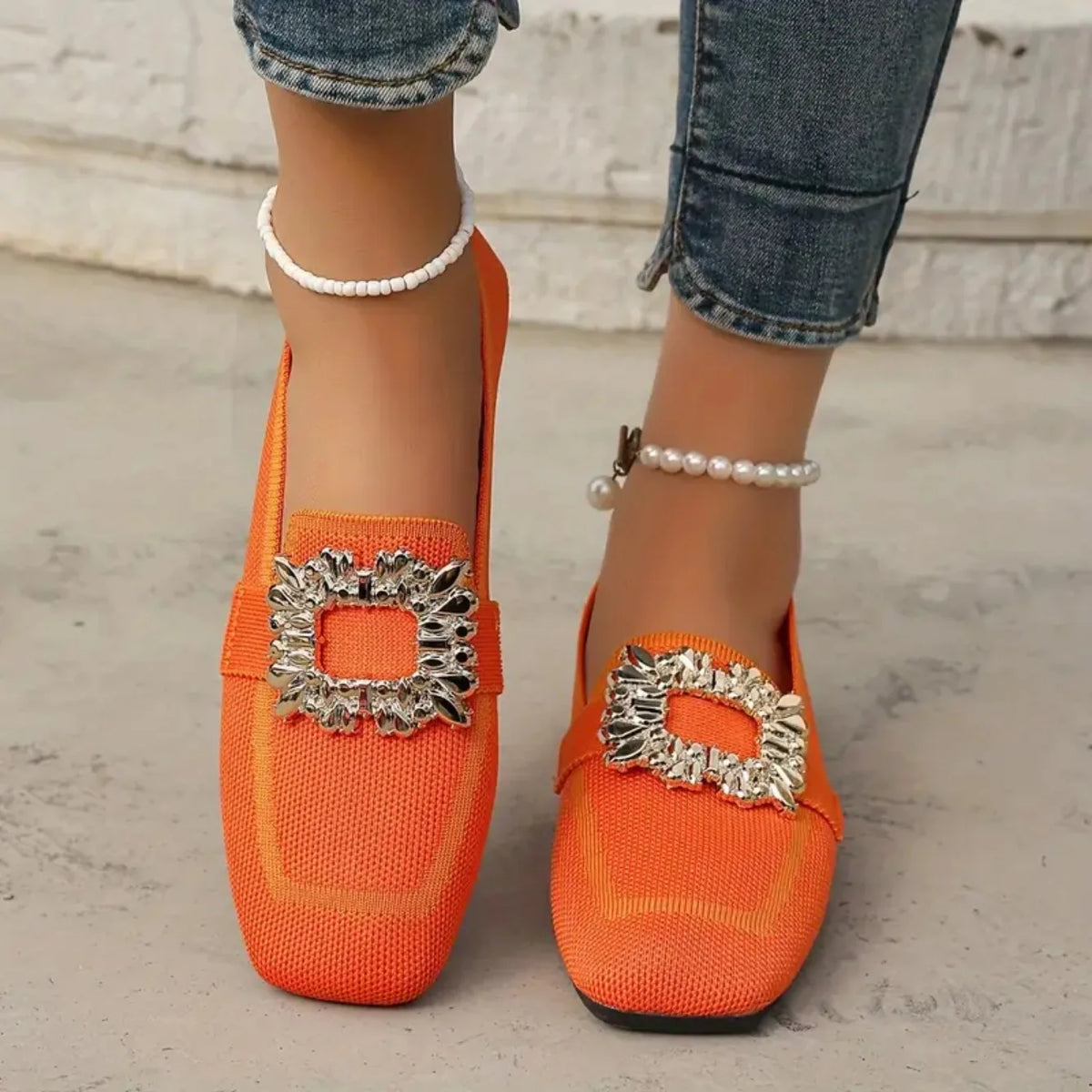 P|H - Buckle Embellished Flat Loafers Kathleen