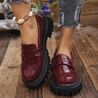 P|H - Croc Embossed Lug Sole Loafers Sharon