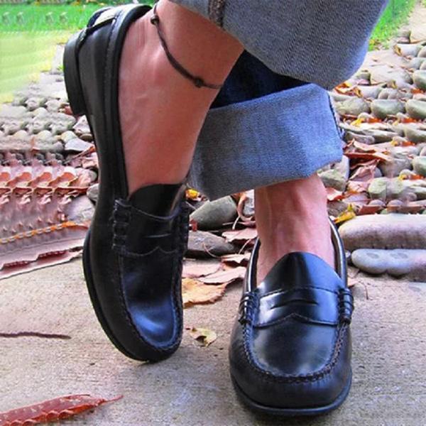 P|H - Leather Penny Strap Loafers Patricia