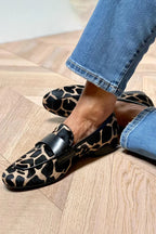 P|H - Leopard Block Heel Loafers Pamela