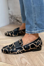 P|H - Leopard Block Heel Loafers Pamela