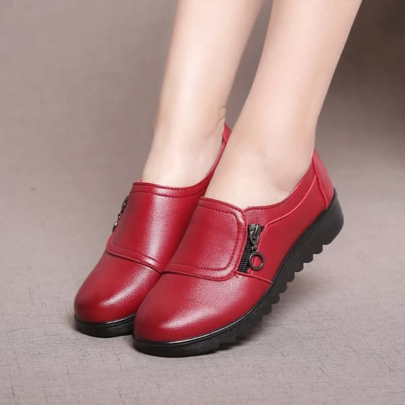 P|H - Side Zip Ridged Sole Loafers Diane