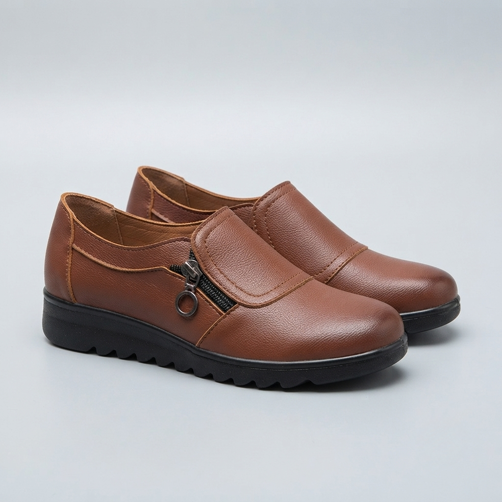 P|H - Side Zip Ridged Sole Loafers Diane