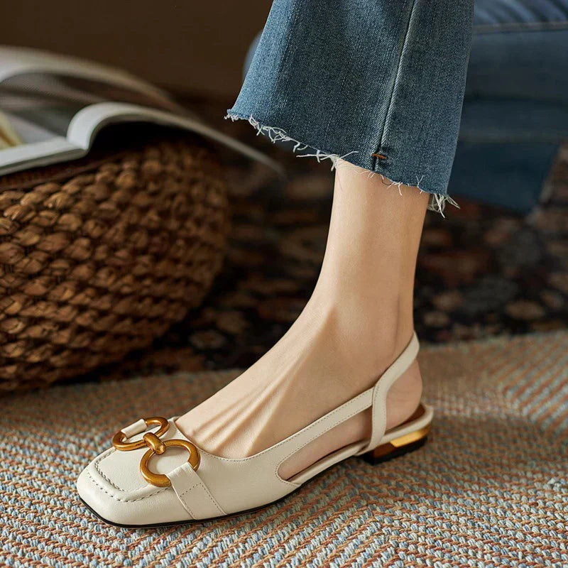 P|H - Slingback Block Heel Loafers Nancy