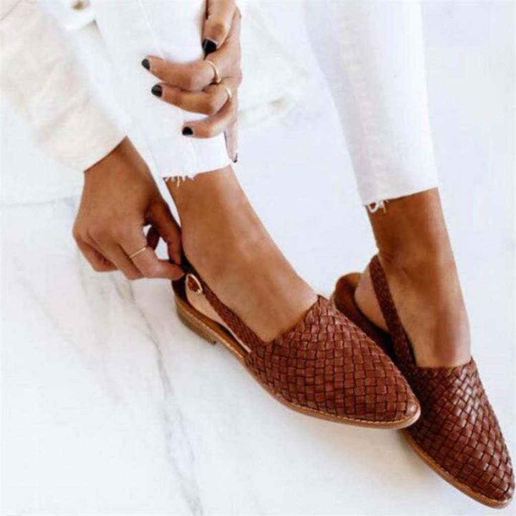 P|H - Woven Flat Mule Loafers Janet