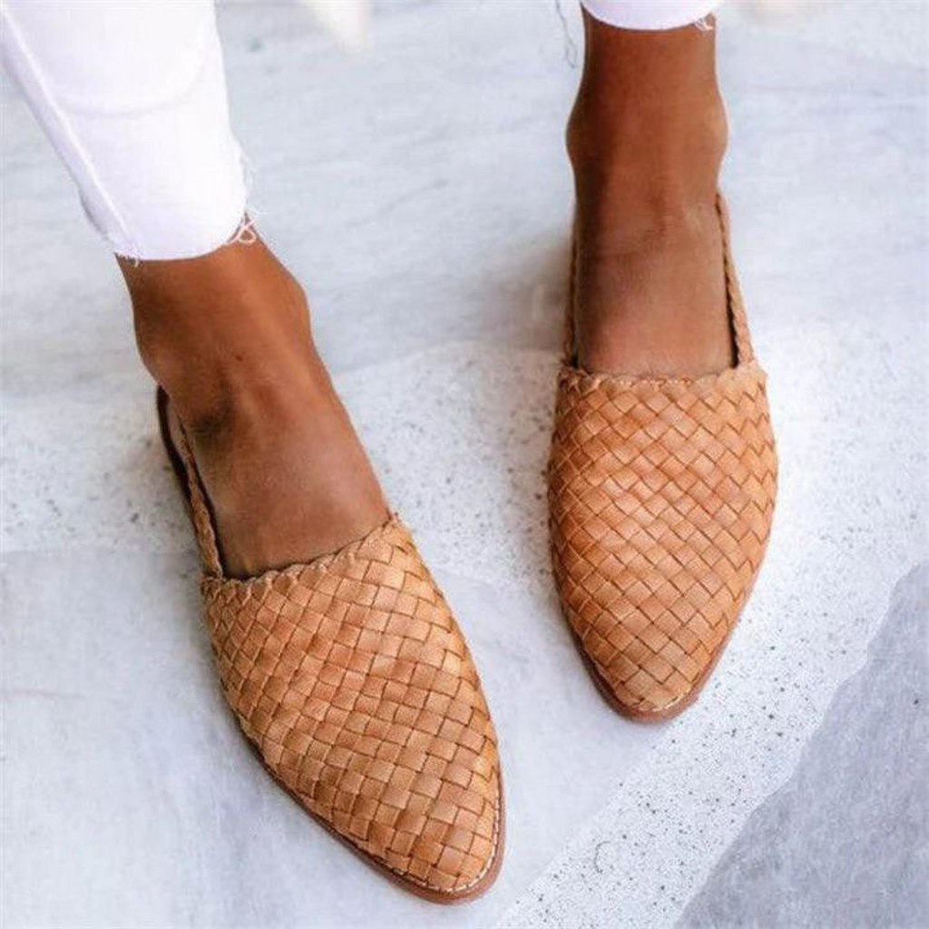 P|H - Woven Flat Mule Loafers Janet